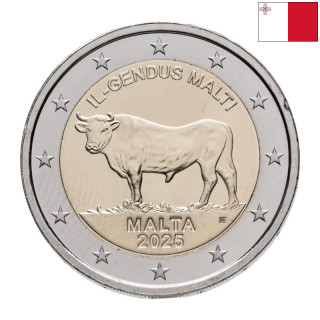 Malta 2 Euro 2025 "Maltese Ox" UNC