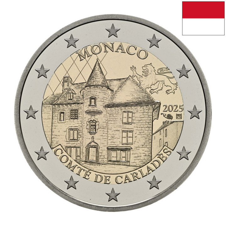 Monaco 2 Euro 2025 "County of Carladès" Proof
