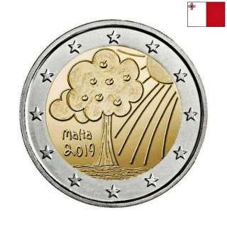 Malta 2 Euro 2019 "Nature & Environment" UNC