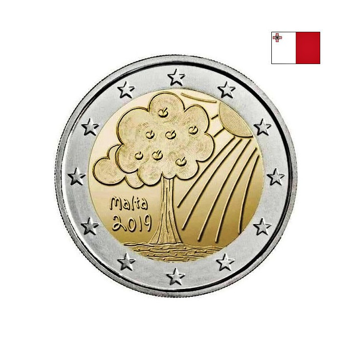 Malta 2 Euro 2019 "Nature & Environment" UNC