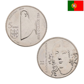 Portugal 5 Euro 2016 "Catherine of Braganza" BU