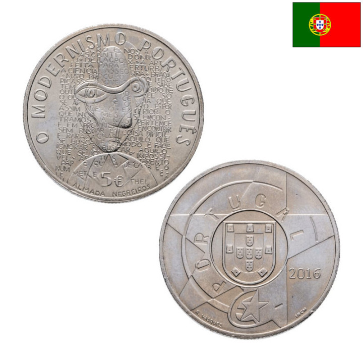 Portugal 5 Euro 2016 "Modernism" BU