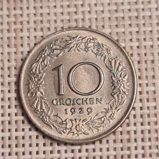 Austria 10 Groschen 1929 KM-2838 XF