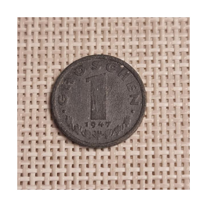 Austria 1 Groschen 1947 KM-2873 VF