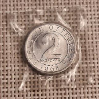 Austria 2 Groschen 1968 KM-2876 BU