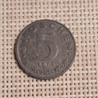 Austria 5 Groschen 1975 KM-2875 VF