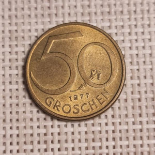 Austria 50 Groschen 1977 KM-2885 VF