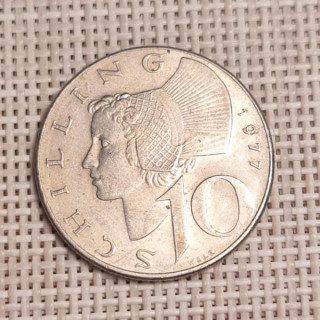 Austria 10 Schilling 1977 KM-2918 VF