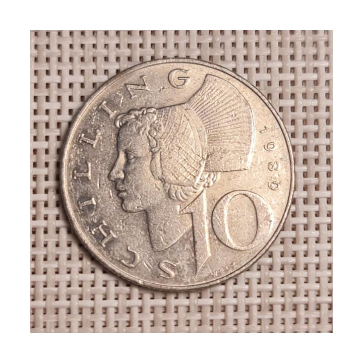 Austria 10 Schilling 1989 KM-2918 VF