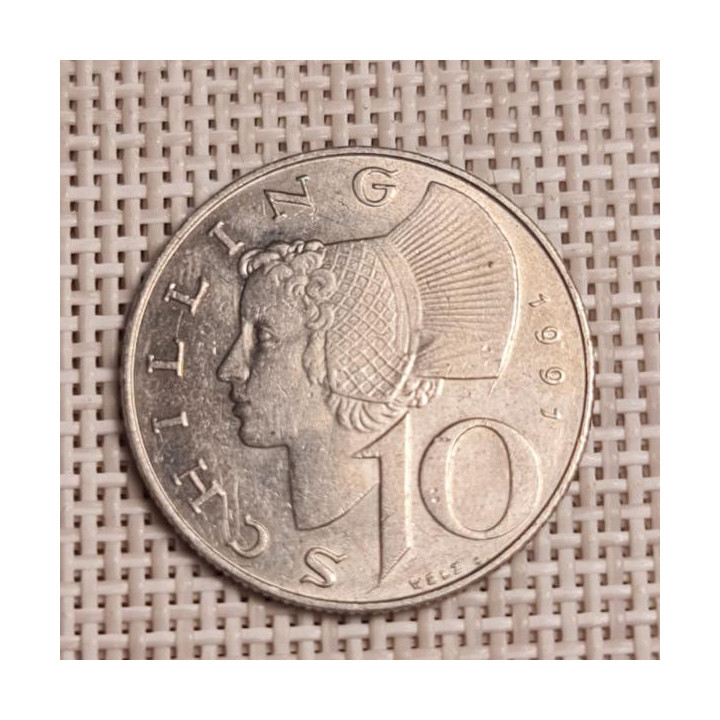 Austria 10 Schilling 1991 KM-2918 VF