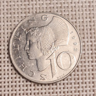 Austria 10 Schilling 1992 KM-2918 VF