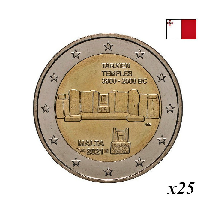 Malta 2 Euro 2021 "Tarxien Temples" Roll