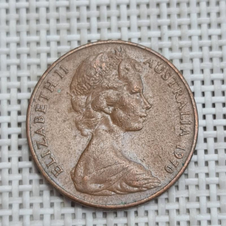 Australia 2 Cents 1970 KM-63 VF