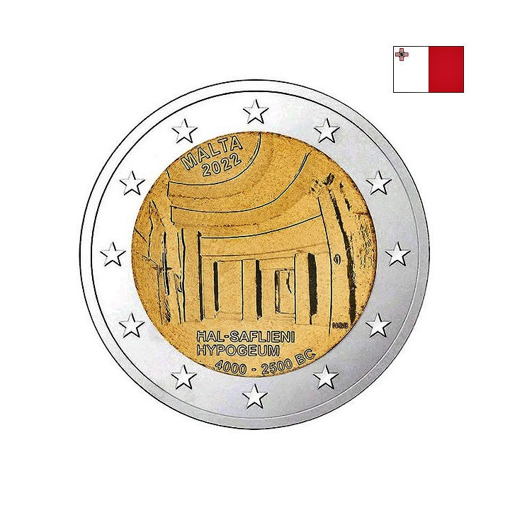 Malta 2 Euro 2022 "Hal Saflieni" UNC