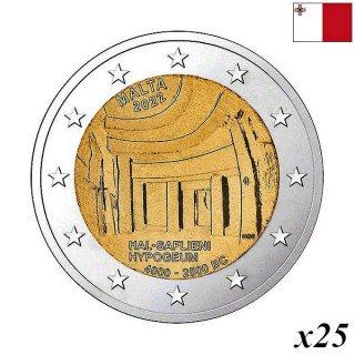 Malta 2 Euro 2022 "Hal Saflieni" Roll