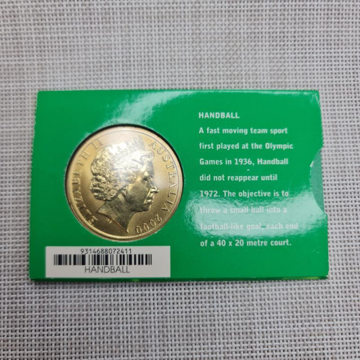 Australia 5 Dollars 2000 "Handball" KM-375 BU (Coin Card)