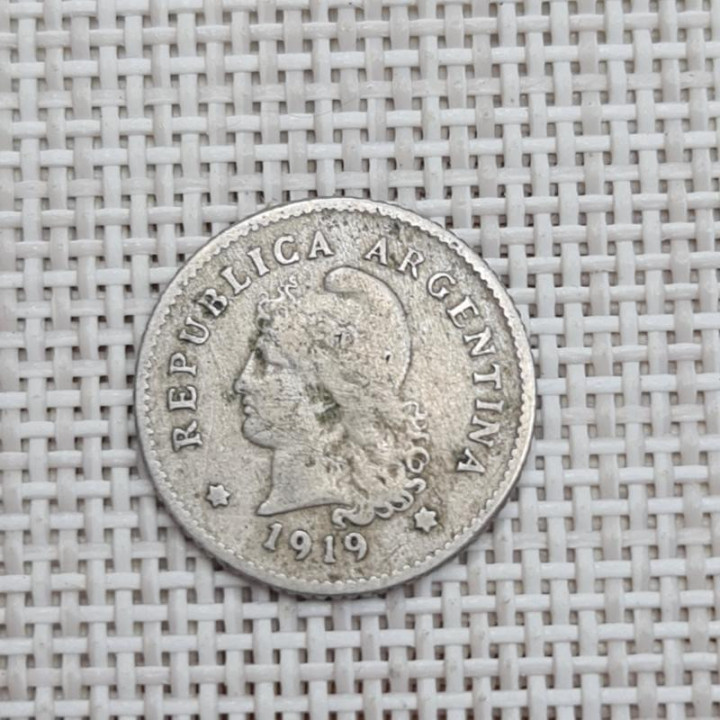 Argentina 10 Centavos 1919 KM-35 VF