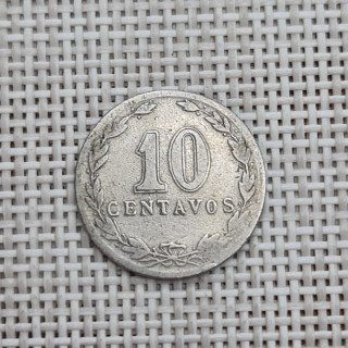 Argentina 10 Centavos 1924 KM-35 VF