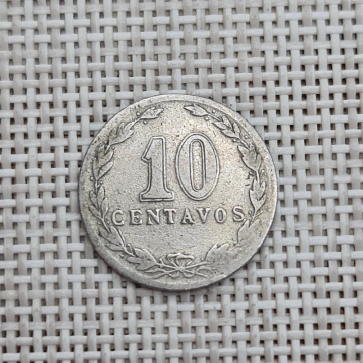 Argentina 10 Centavos 1924 KM-35 VF