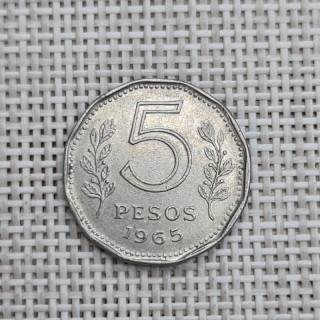 Argentina 5 Pesos 1965 KM-59 VF