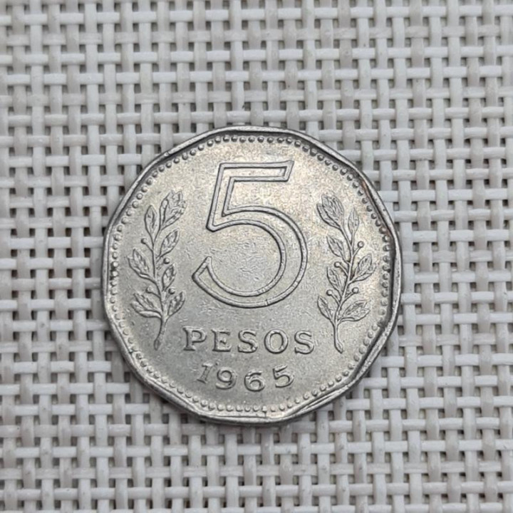Argentina 5 Pesos 1965 KM-59 VF