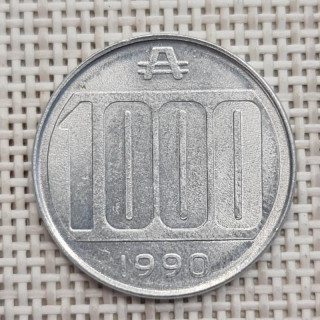 Argentina 1000 Australes 1990 KM-105 XF