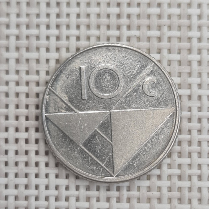 Aruba 10 Cents 1986 KM-2 VF