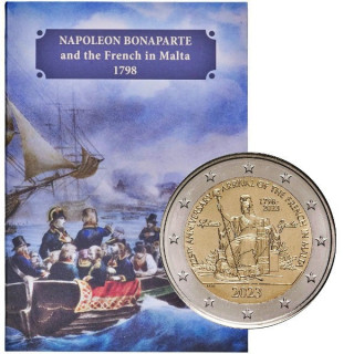 Malta 2 Euro 2023 "French Arrival" BU (Coin Card)
