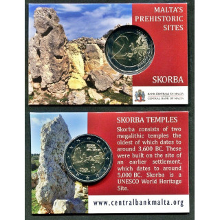 Malta 2 Euro 2020 "Skorba Temples" BU (Coin Card)