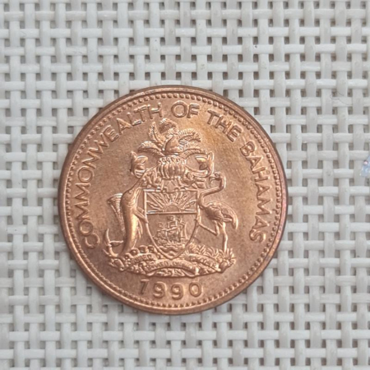 Bahamas 1 Cent 1990 KM-59a XF