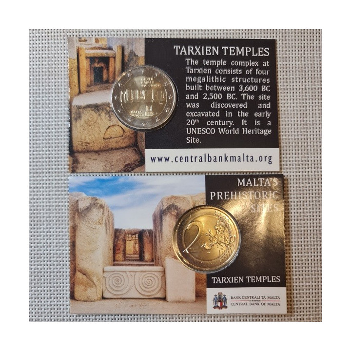 Malta 2 Euro 2021 "Tarxien Temples" BU (Coin Card)