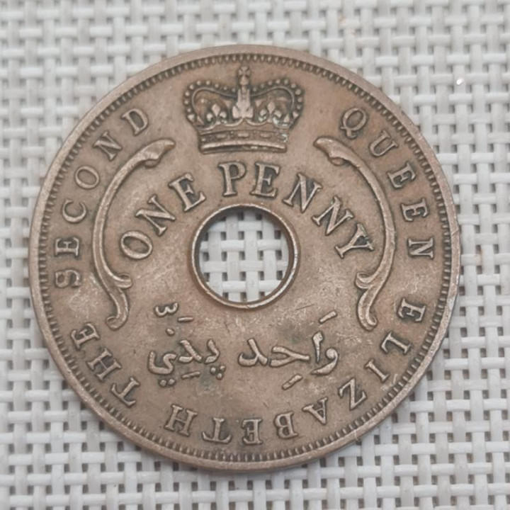 British West Africa 1 Penny 1958 KM-33 VF