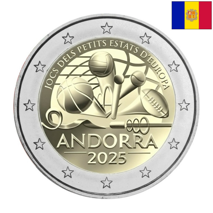 Andorra 2 Euro 2025 "Games" BU (Coin Card)