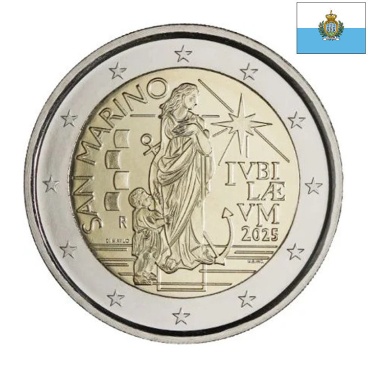 San Marino 2 Euro 2025 "Holy Year" BU (Coin Card)