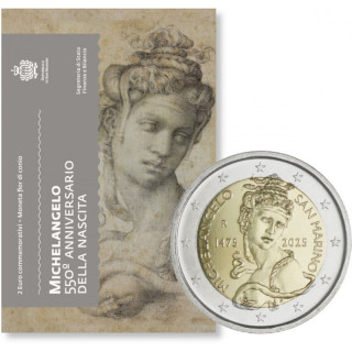 San Marino 2 Euro 2025 "Michelangelo" BU (Coin Card)