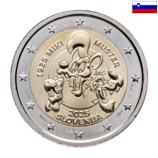 Slovenia 2 Euro 2025 "Miki Muster" UNC