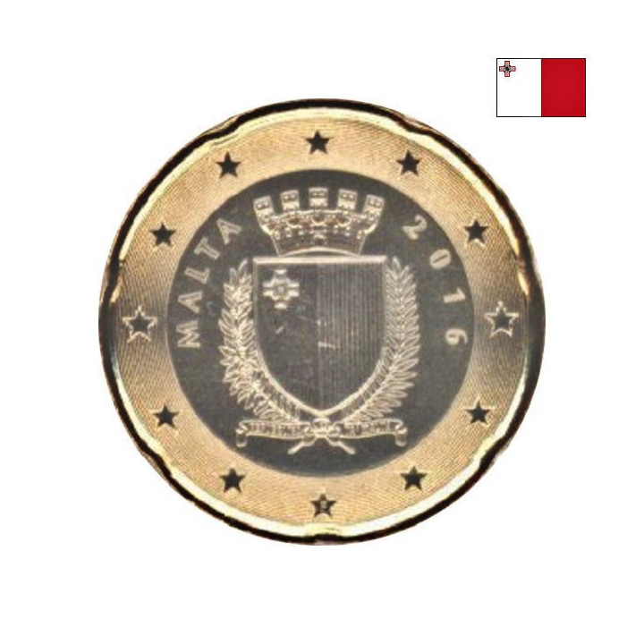 Malta 20 Euro Cent 2016 KM-129 UNC