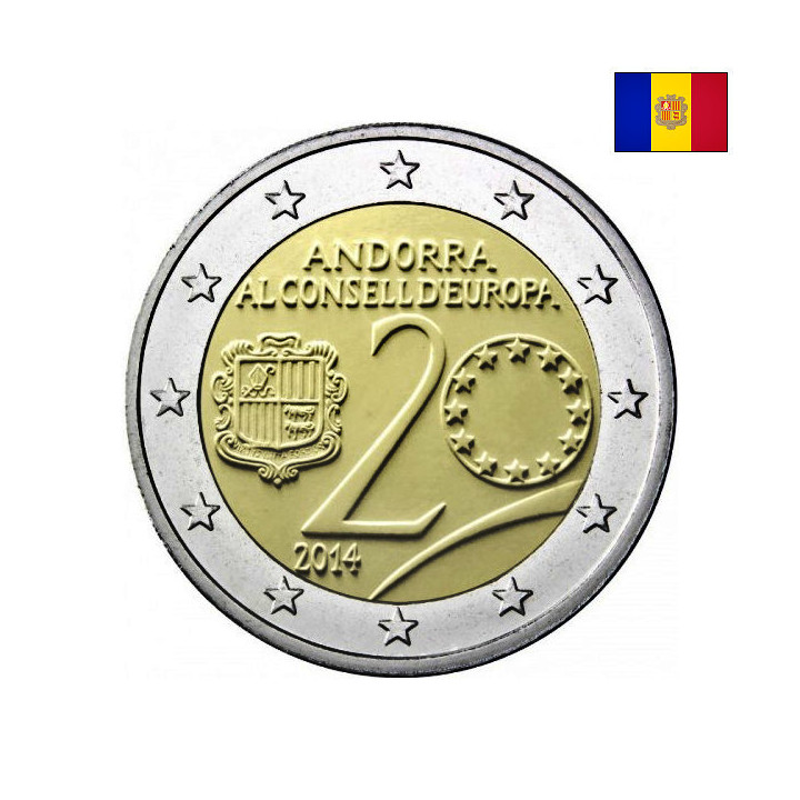 Andorra 2 Euro 2014 "Entry the Council" Proof (Coin Card)