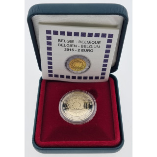 Belgium 2 Euro 2015 "Flag (EUF)" Proof