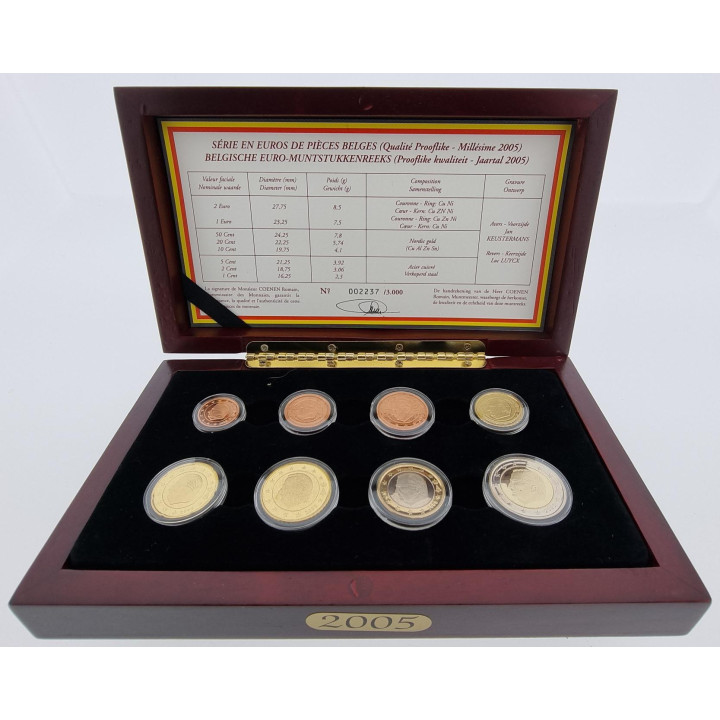 Belgium Official Euro Set (3,88€) 2005 Proof