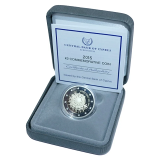 Cyprus 2 Euro 2015 "Flag (EUF)" Proof
