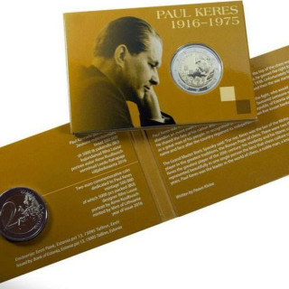 Estonia 2 Euro 2016 "Paul Keres" BU (Coin Card)