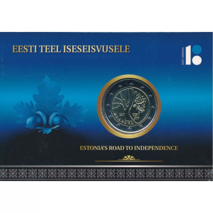 Estonia 2 Euro 2017 "Independence" BU (Coin Card)