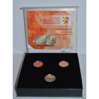 Netherlands 3 x 2 Euro 2013 "Kingdom" Set Color Proof