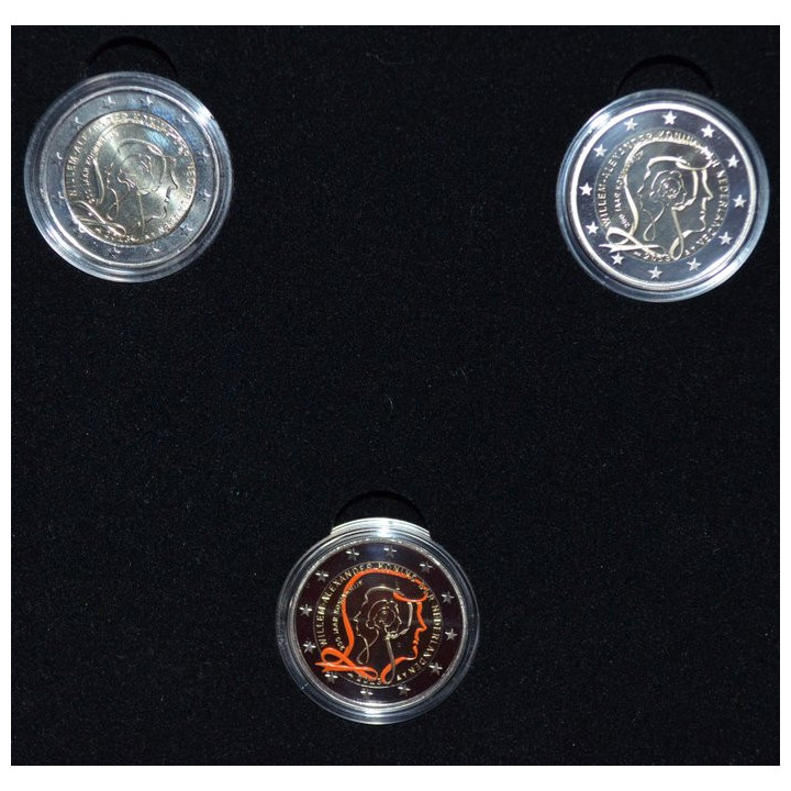 Netherlands 3 x 2 Euro 2013 "Kingdom" Set Color Proof