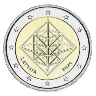 Latvia 2 Euro 2024 "Puzuris" UNC
