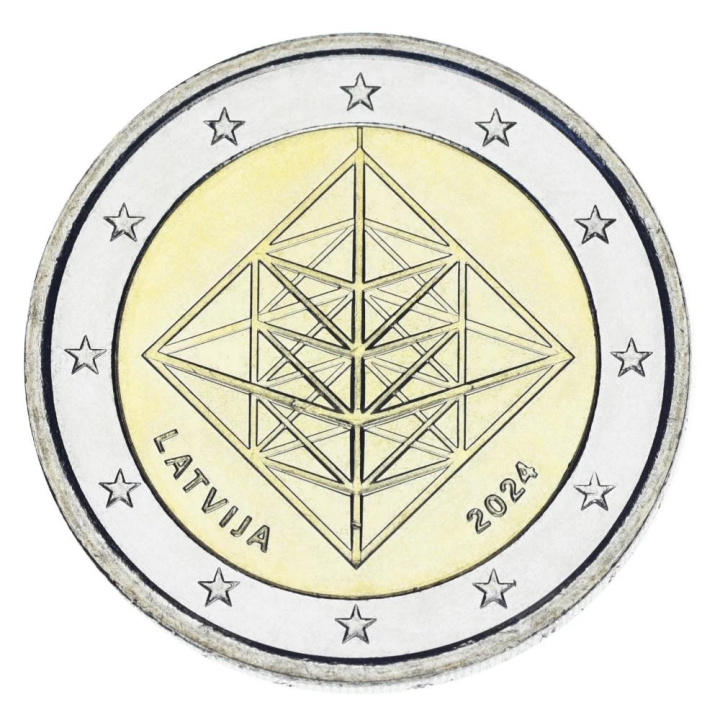 Latvia 2 Euro 2024 "Puzuris" UNC