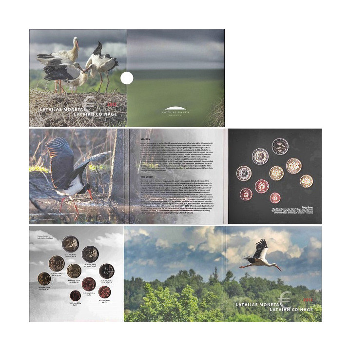 Latvia Official Euro Set (5,88€) 2015 BU