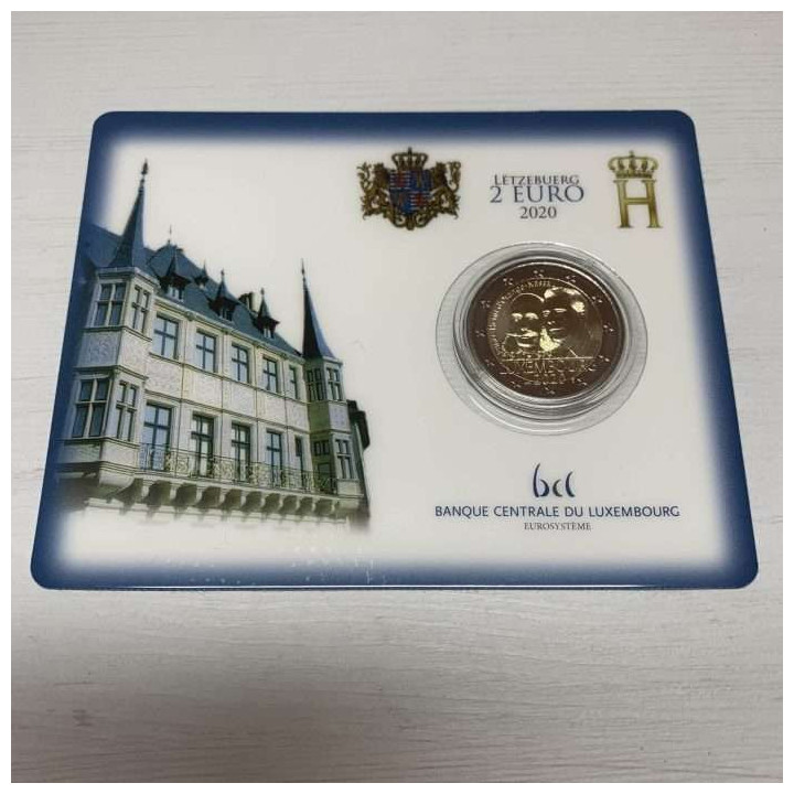 Luxembourg 2 Euro 2020 "Prince Henry" BU Coincard