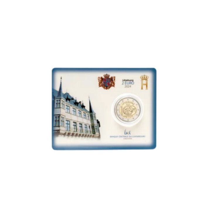 Luxembourg 2 Euro 2024 "Feierstëppler" BU Coin Card
